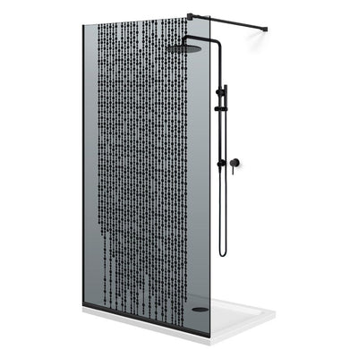 Shower Screens Walk-in, Black shower wall, #Grey #Grey