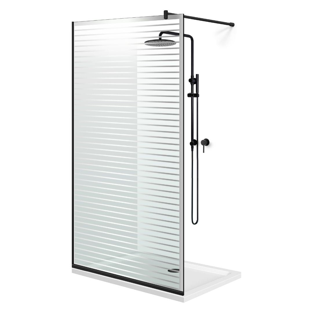 Shower Screens Walk-in, Black Shower Wall, #Clear #Víztiszta