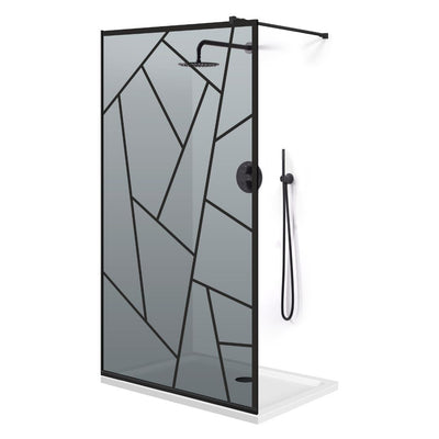 Shower Screens Walk-in, Black shower wall, #Grey #Grey