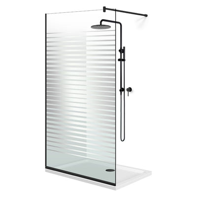 Shower Screens Walk-in, Black Shower Wall, #Clear #Víztiszta