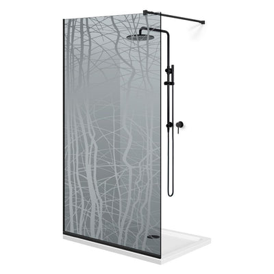 Shower Screens Walk-in, Black shower wall, #Grey #Grey