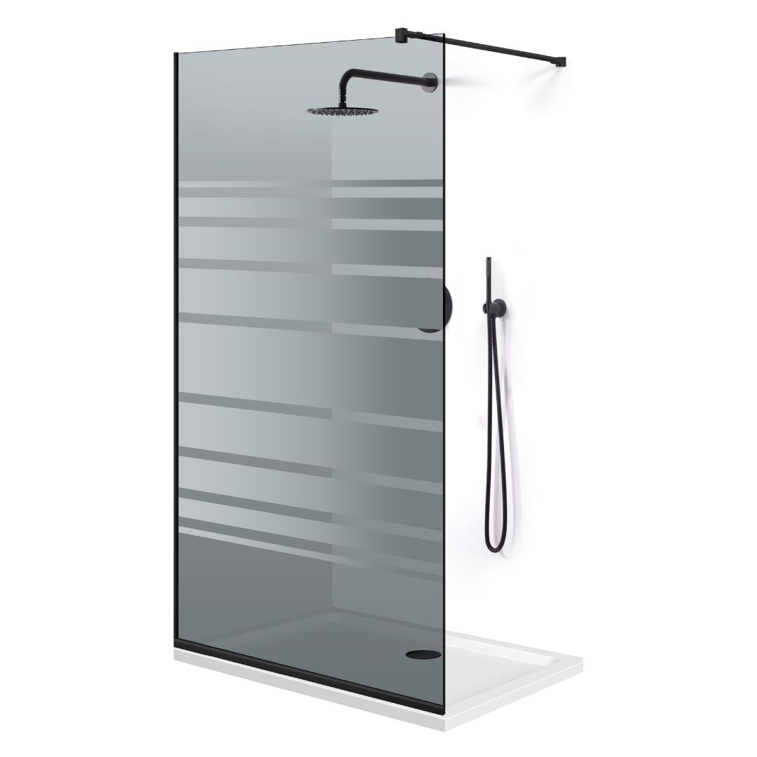 Shower Screens Walk-in, Black shower wall, #Grey #Grey