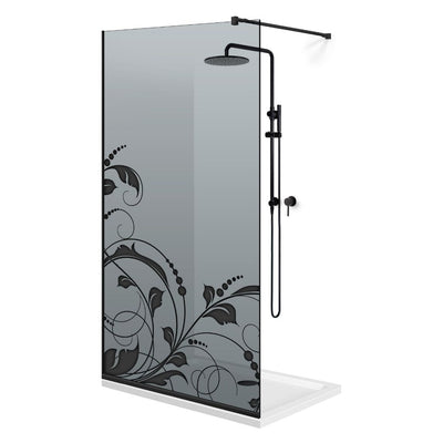 Shower Screens Walk-in, Black shower wall, #Grey #Grey