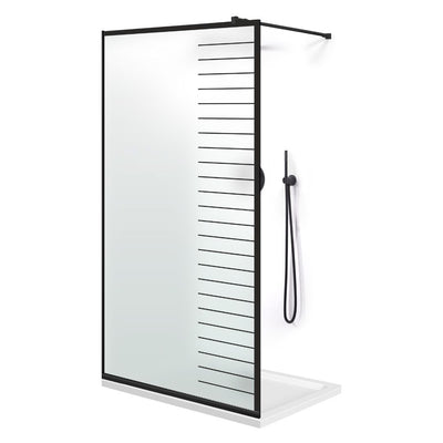 Shower Screens Walk-in, Black Shower Wall, #Satiné #Matt