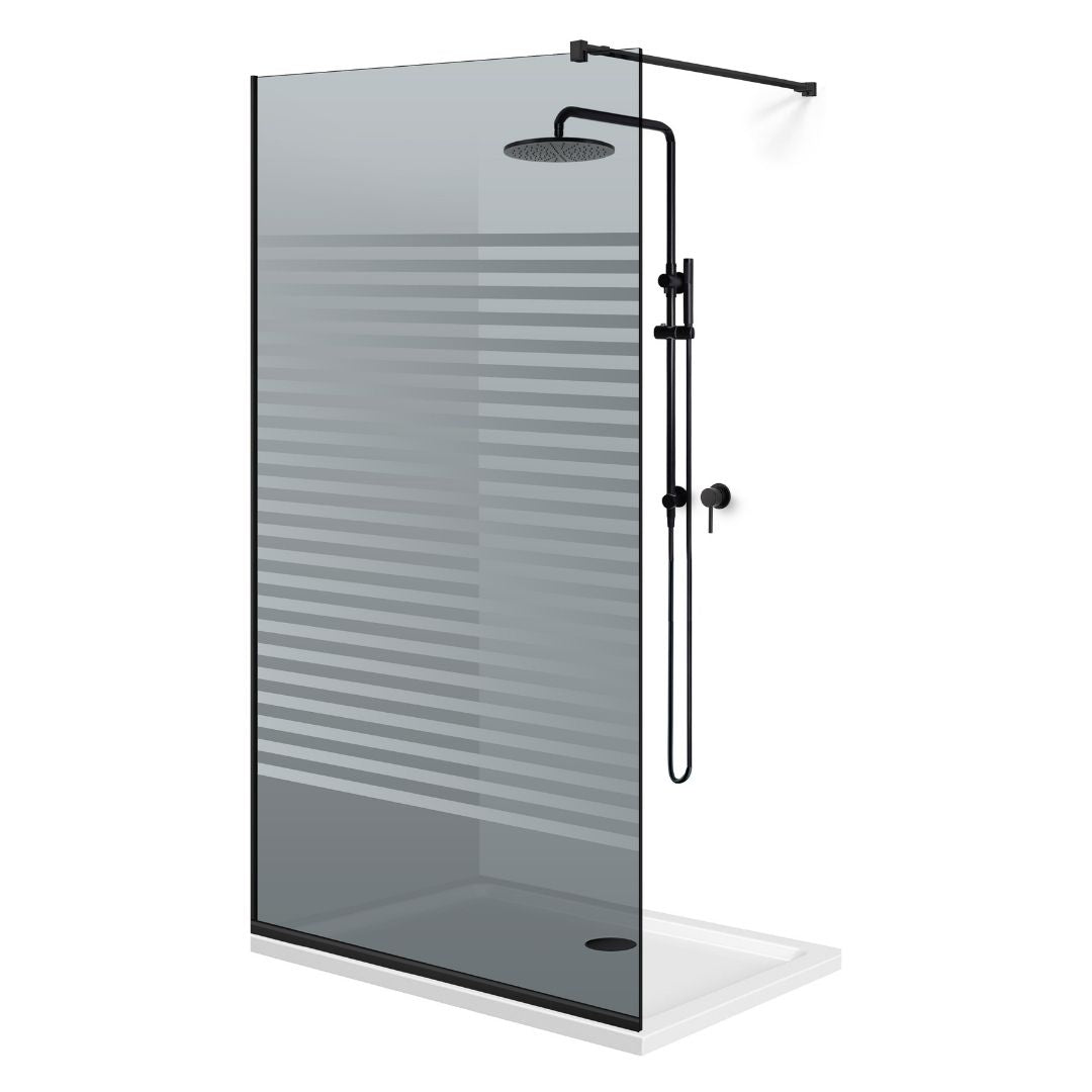 Shower Screens Walk-in, Black shower wall, #Grey #Grey