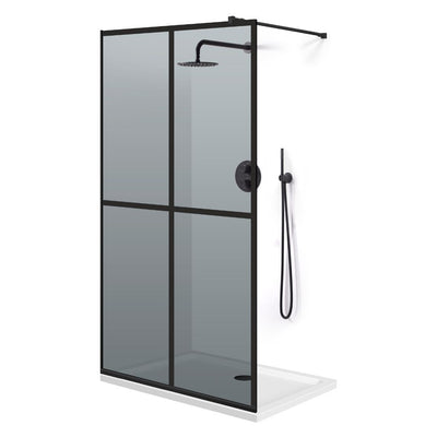Paravan dus Walk-in, Perete dus  Negru, #Gri