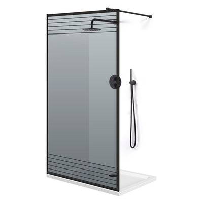 Paravan dus Walk-in, Perete dus  Negru, #Gri