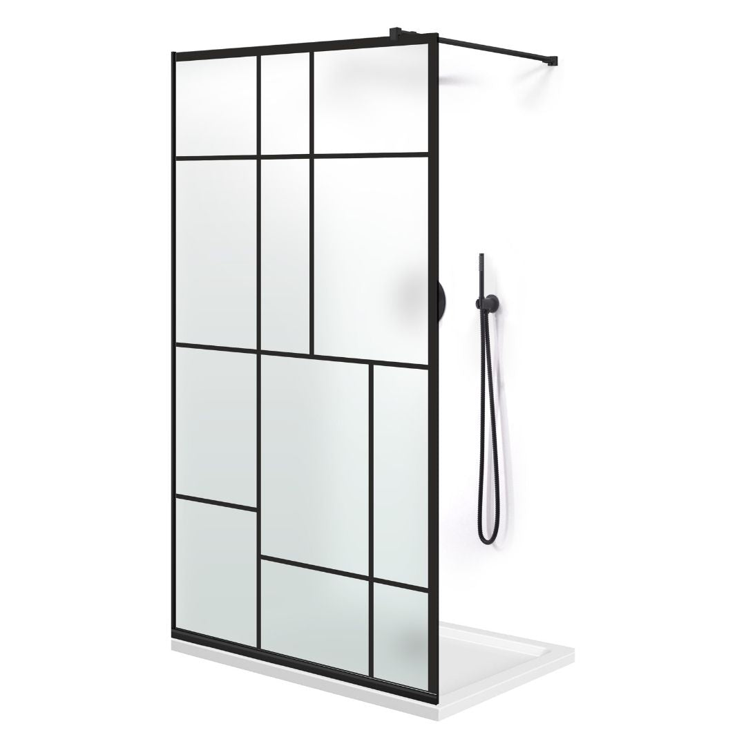 Shower Screens Walk-in, Black Shower Wall, #Satiné #Matt