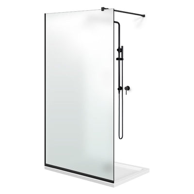 Shower Screens Walk-in, Black Shower Wall, #Satiné #Matt