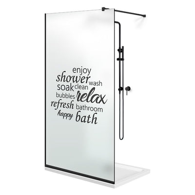 Shower Screens Walk-in, Black Shower Wall, #Satiné #Matt