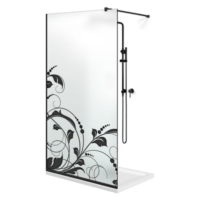 Shower Screens Walk-in, Black Shower Wall, #Satiné #Matt
