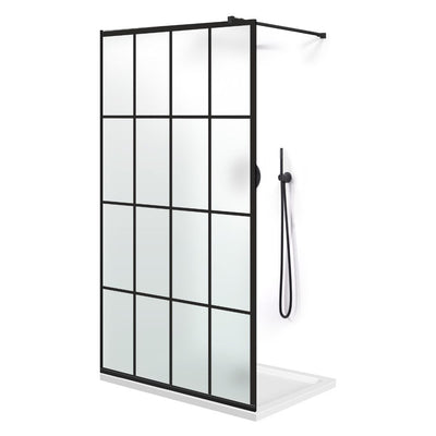 Shower Screens Walk-in, Black Shower Wall, #Satiné #Matt