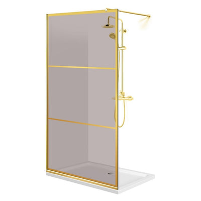 Shower Screens Walk-in, Shower Wall Gold, #Bronze #Bronze