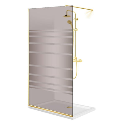 Shower Screens Walk-in, Shower Wall Gold, #Bronze #Bronze