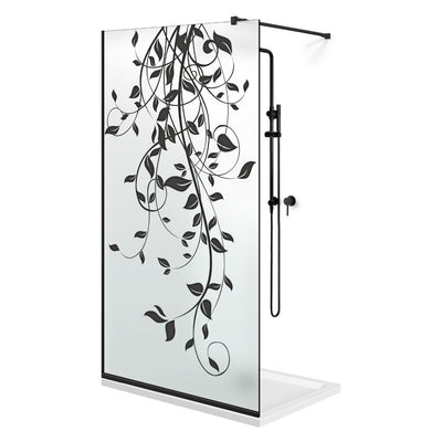 Shower Screens Walk-in, Black Shower Wall, #Satiné #Matt