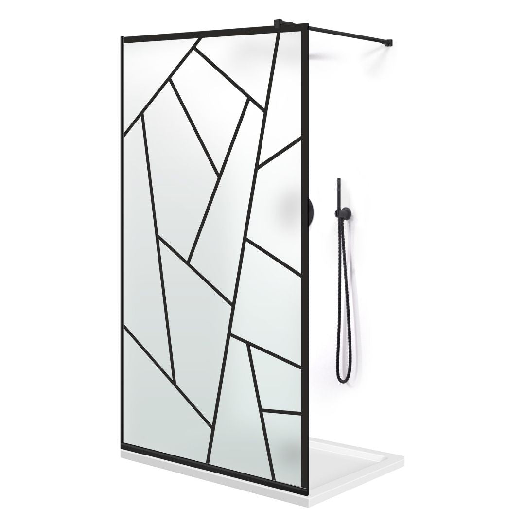 Shower Screens Walk-in, Black Shower Wall, #Satiné #Matt
