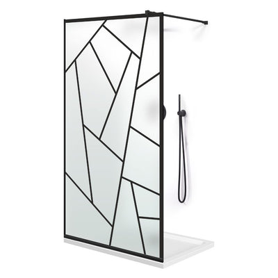 Shower Screens Walk-in, Black Shower Wall, #Satiné #Matt