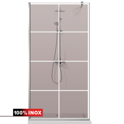 Shower Screens Walk-in, Shower wall Stainless steel, #Bronze #Bronze