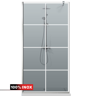 Shower Screens Walk-in, Shower wall Stainless steel, #Grey #Grey