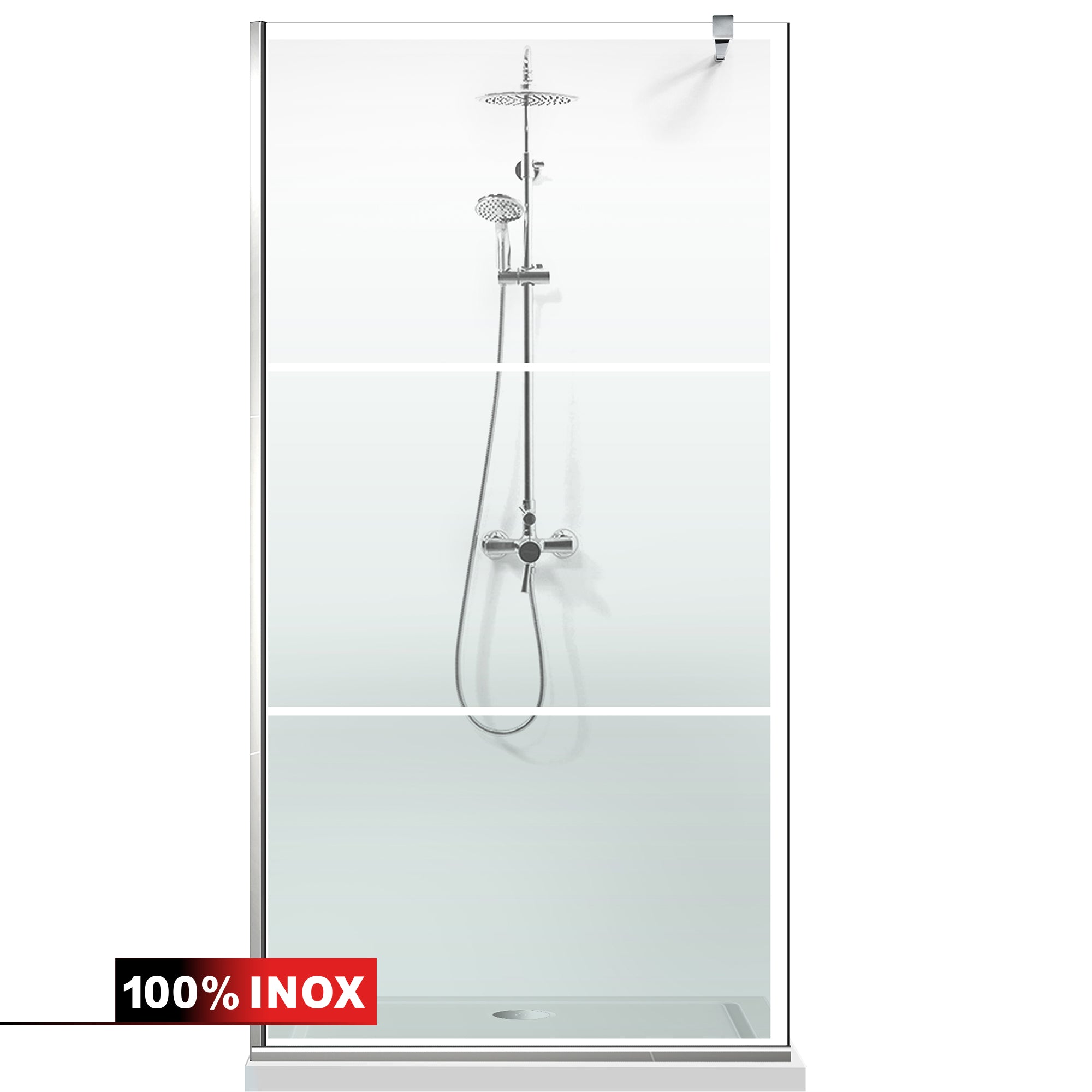 Shower Screens Walk-in, Black Shower Wall, #Clear #Crystal Clear