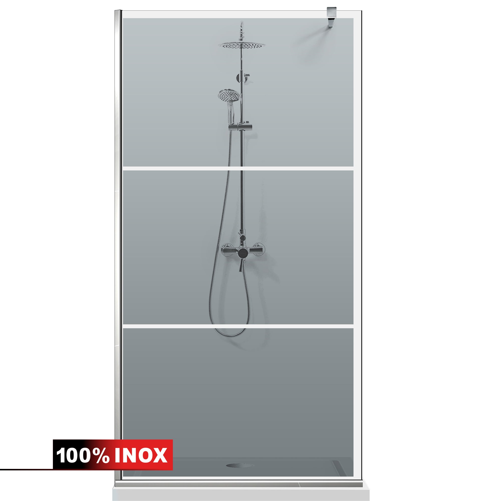 Shower Screens Walk-in, Shower wall Stainless steel, #Grey #Grey