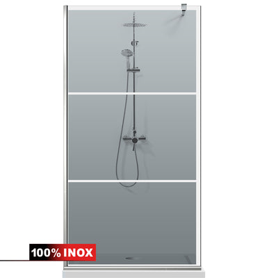 Shower Screens Walk-in, Shower wall Stainless steel, #Grey #Grey