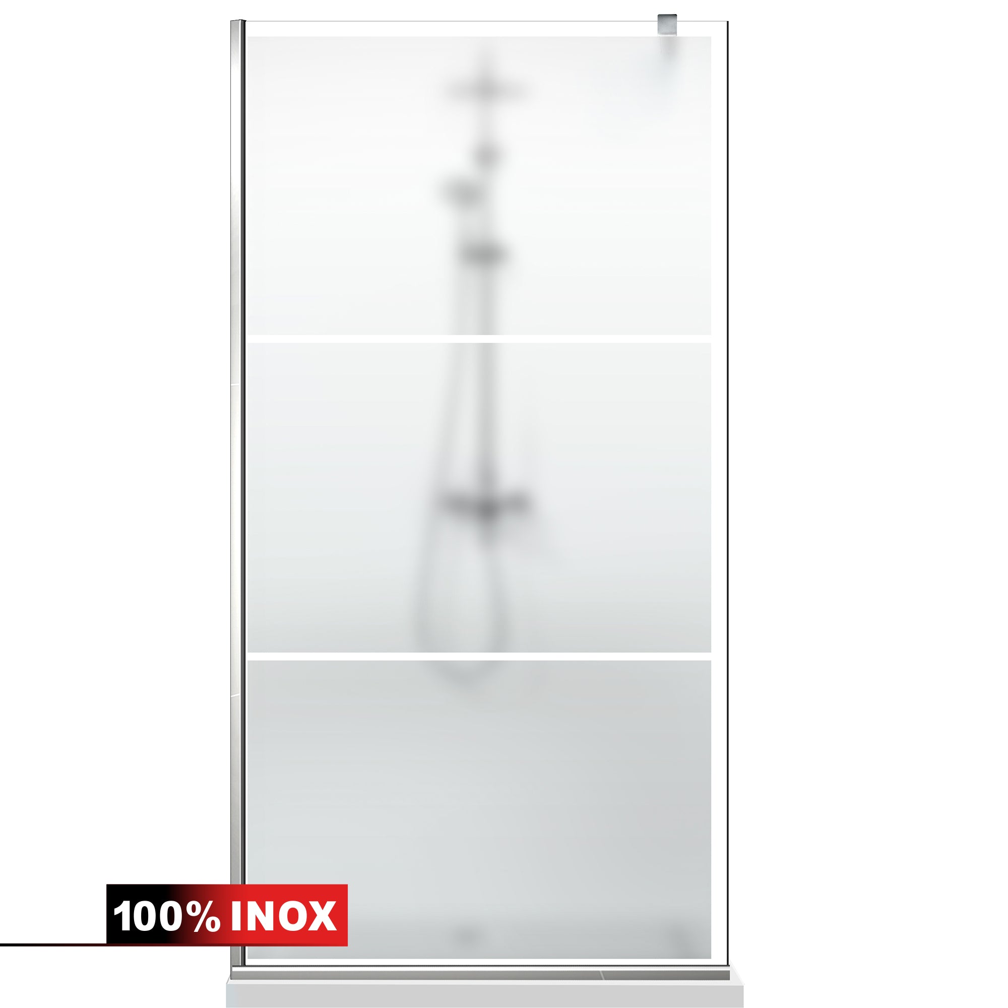 Shower Screens Walk-in, Shower wall Stainless steel, #Satin #Matt