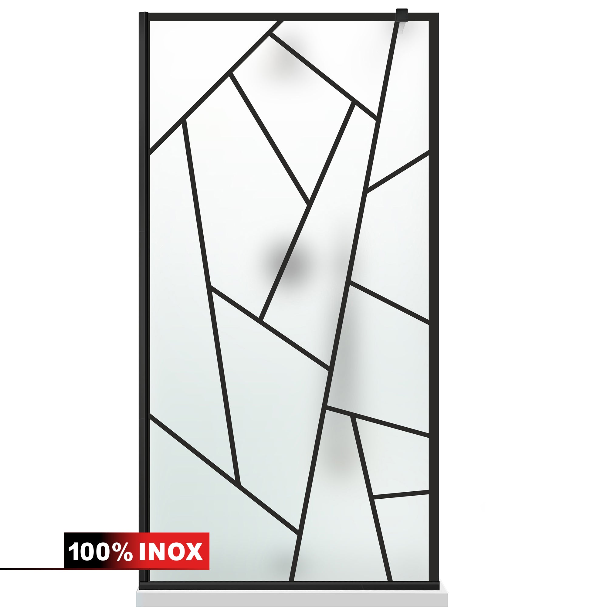 Shower Screens Walk-in, Black Shower Wall, #Satiné #Matt