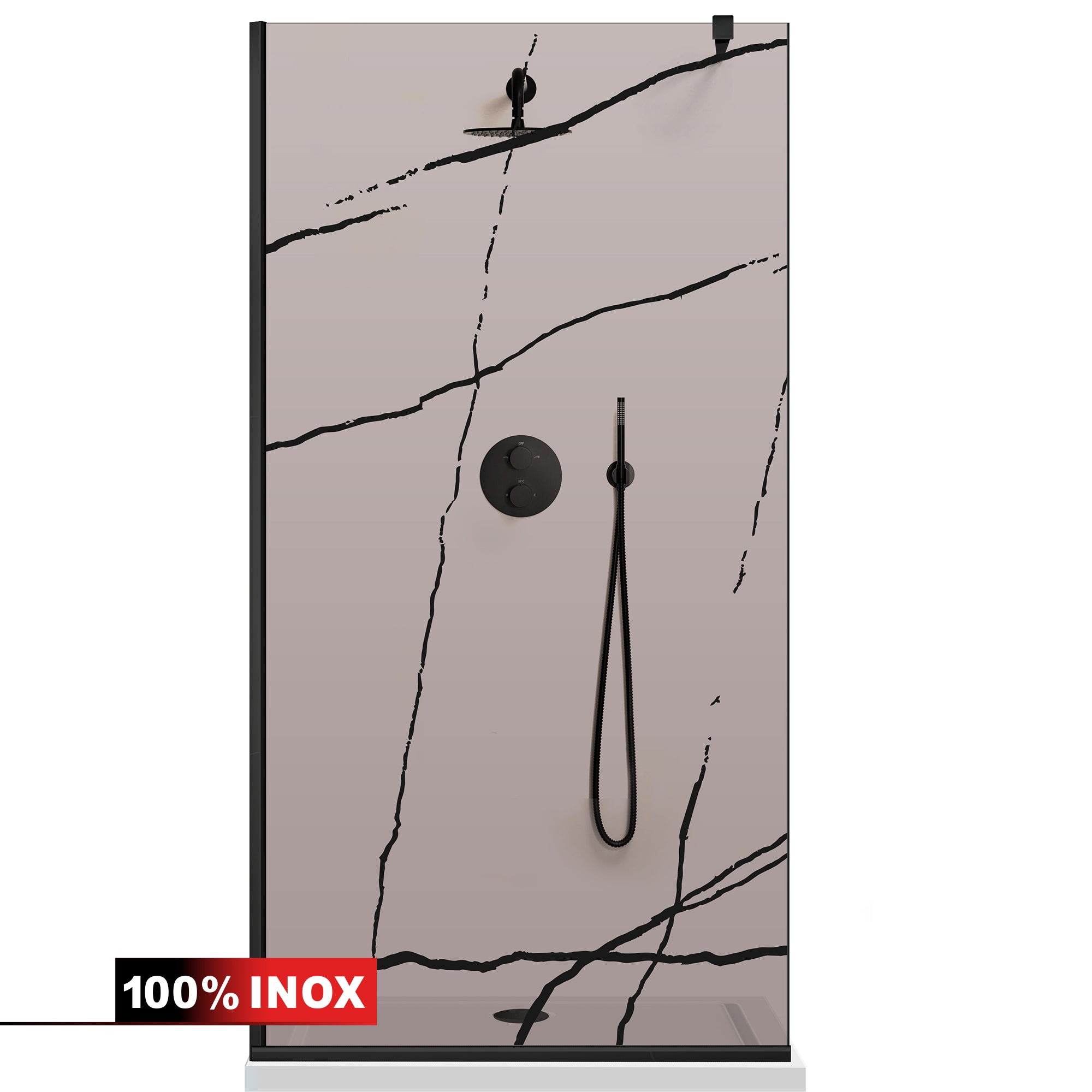 Shower Screens Walk-in, Black shower wall, #Bronze #Bronze