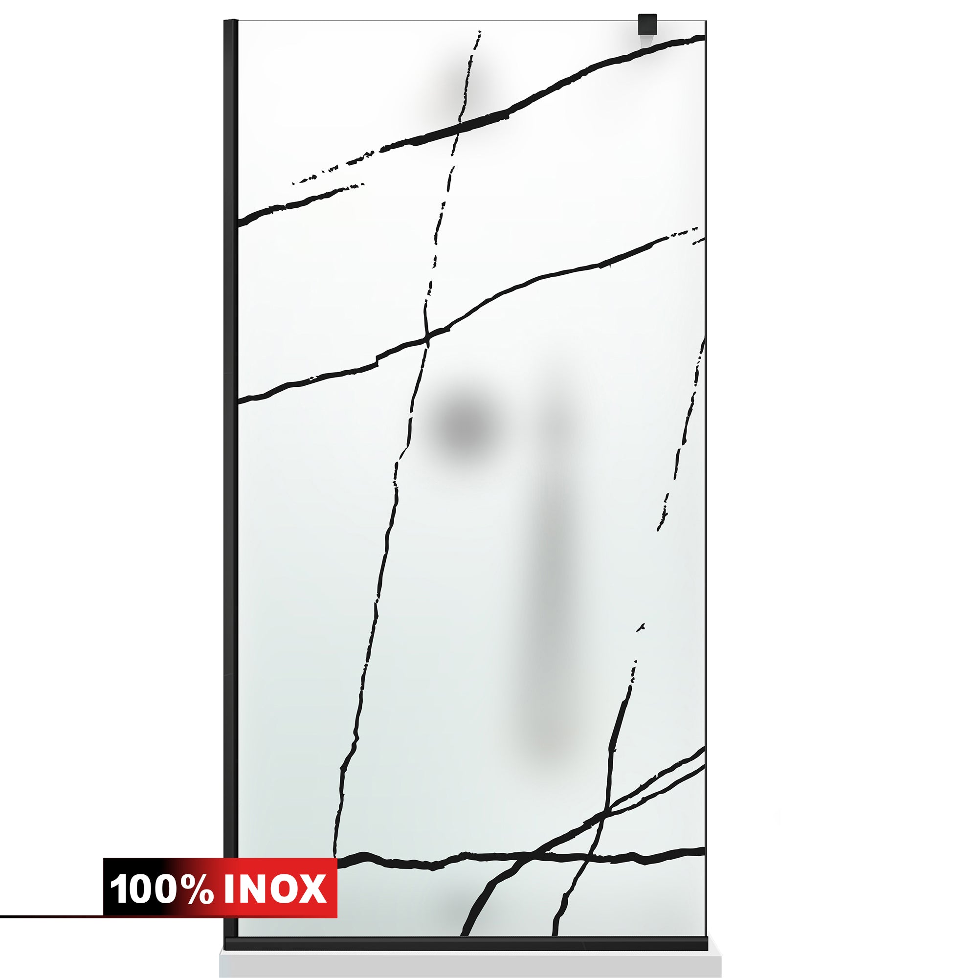 Shower Screens Walk-in, Black Shower Wall, #Satiné #Matt