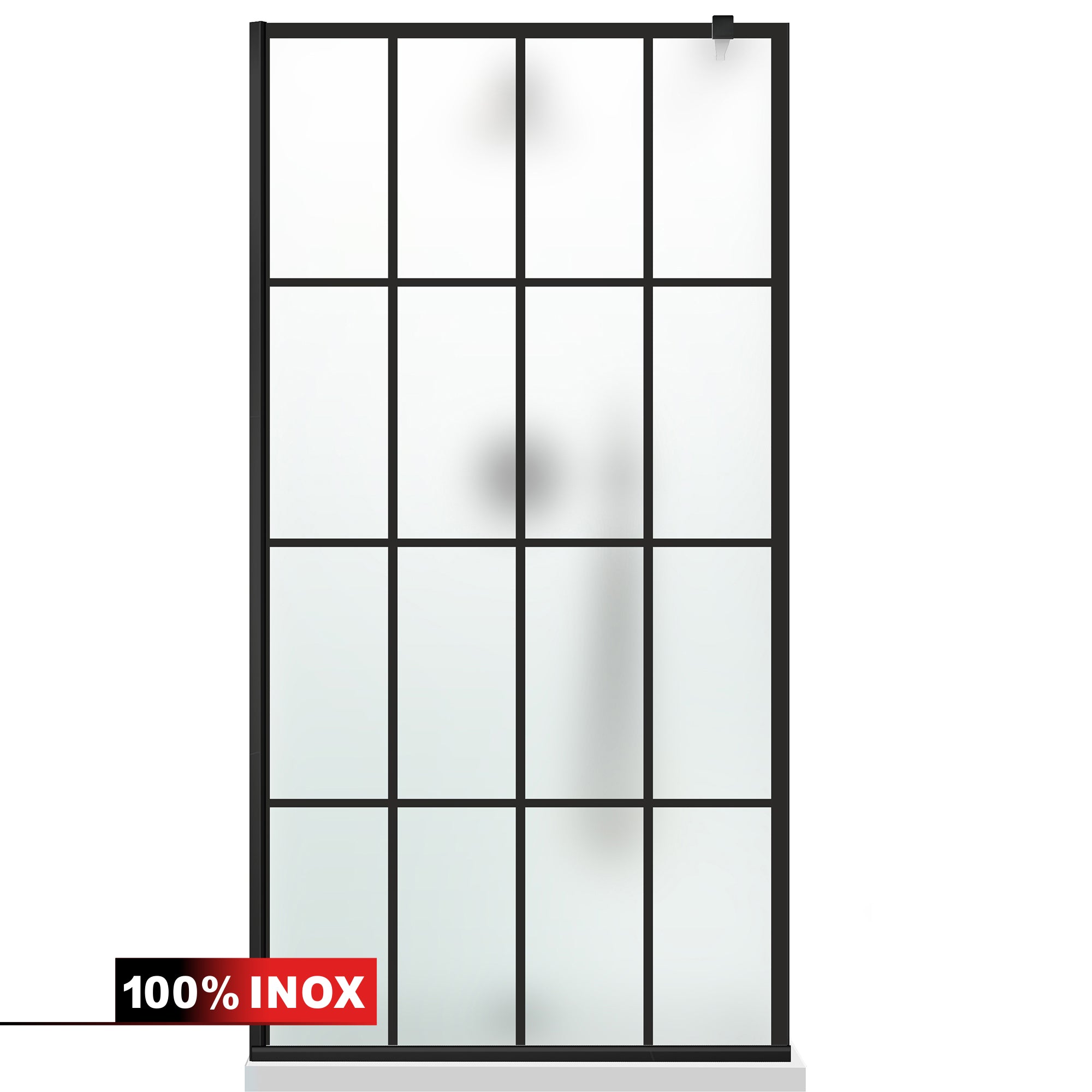 Shower Screens Walk-in, Black Shower Wall, #Satiné #Matt