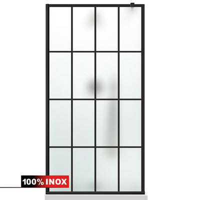 Shower Screens Walk-in, Black Shower Wall, #Satiné #Matt