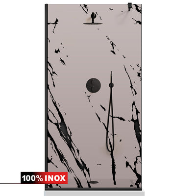 Shower Screens Walk-in, Black shower wall, #Bronze #Bronze