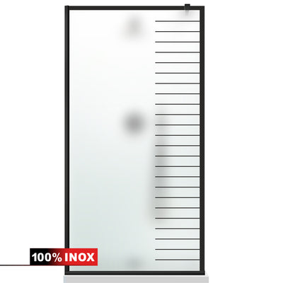 Shower Screens Walk-in, Black Shower Wall, #Satiné #Matt