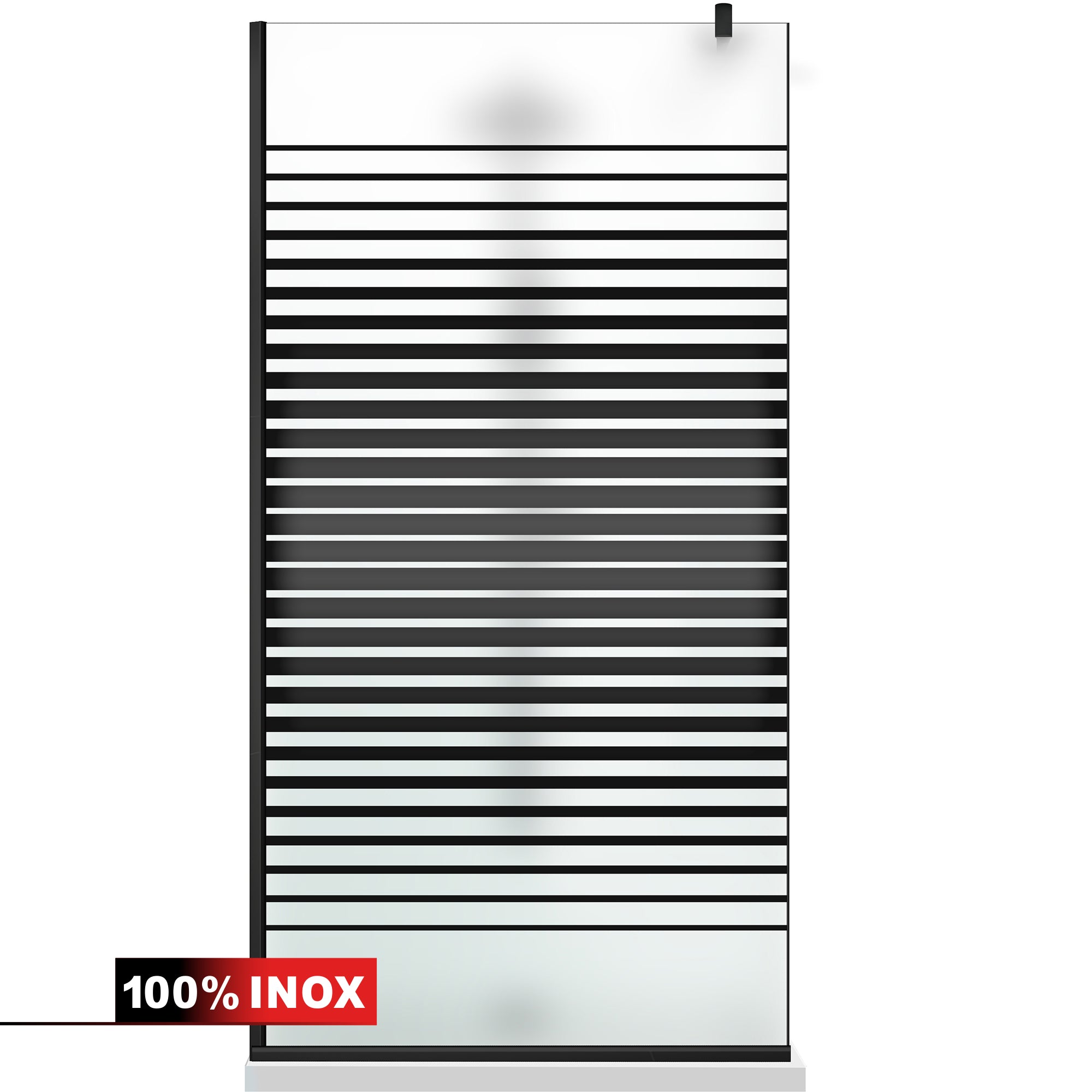 Shower Screens Walk-in, Black Shower Wall, #Satiné #Matt