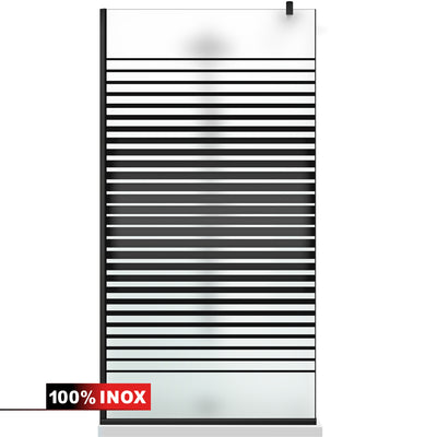Shower Screens Walk-in, Black Shower Wall, #Satiné #Matt