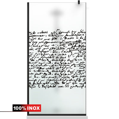 Shower Screens Walk-in, Black Shower Wall, #Satiné #Matt