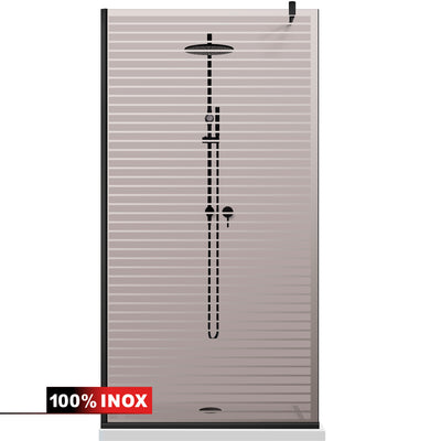Shower Screens Walk-in, Black shower wall, #Bronze #Bronze
