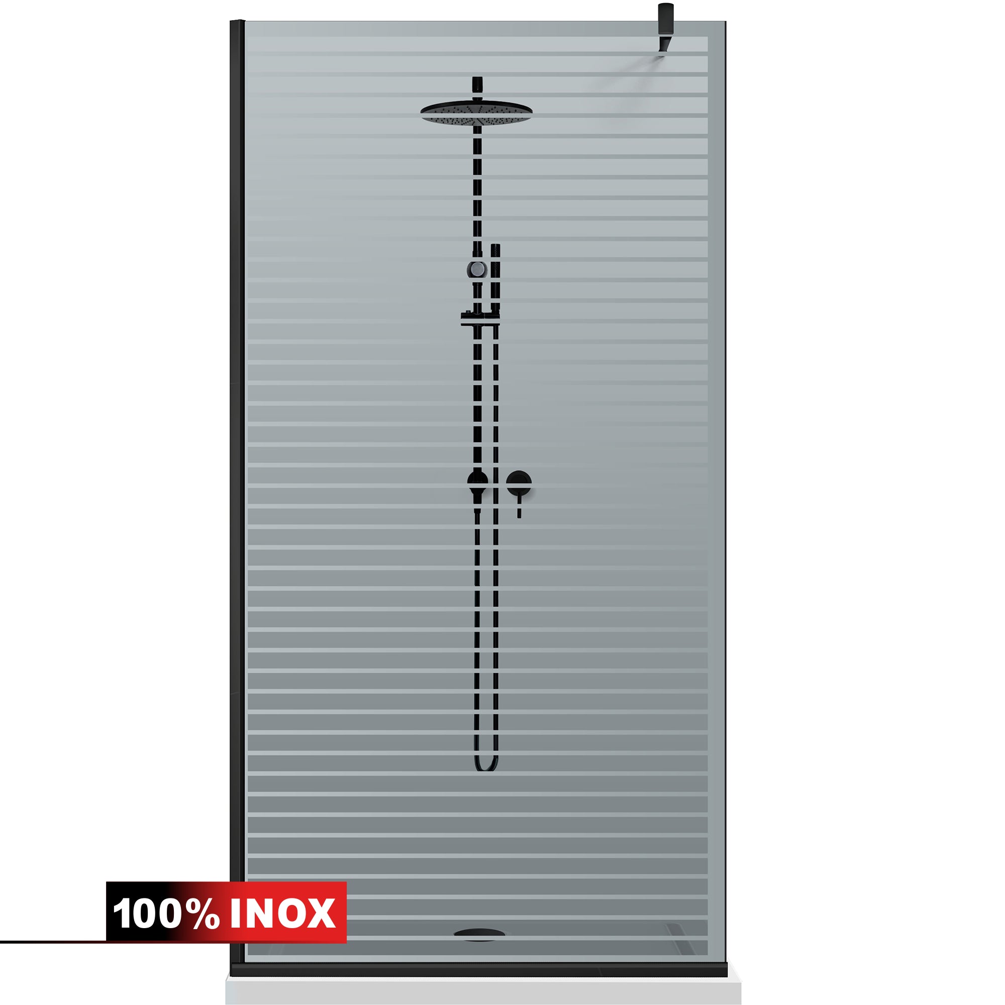 Shower Screens Walk-in, Black shower wall, #Grey #Grey