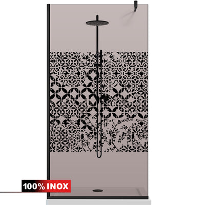 Shower Screens Walk-in, Black shower wall, #Bronze #Bronze