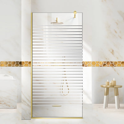 Shower Screens Walk-in, Shower Wall Gold, #Clear #Water-Clear