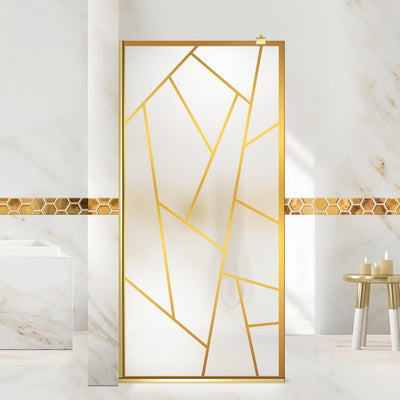 Shower Screens Walk-in, Shower Wall Gold, #Satiné #Matt