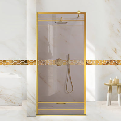 Shower Screens Walk-in, Shower Wall Gold, #Bronze #Bronze