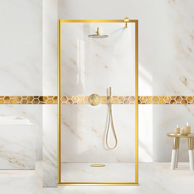 Shower Screens Walk-in, Black Shower Wall, #Clear #Crystal Clear