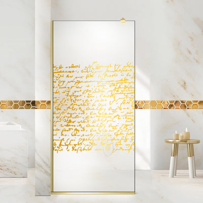 Shower Screens Walk-in, Shower Wall Gold, #Satiné #Matt
