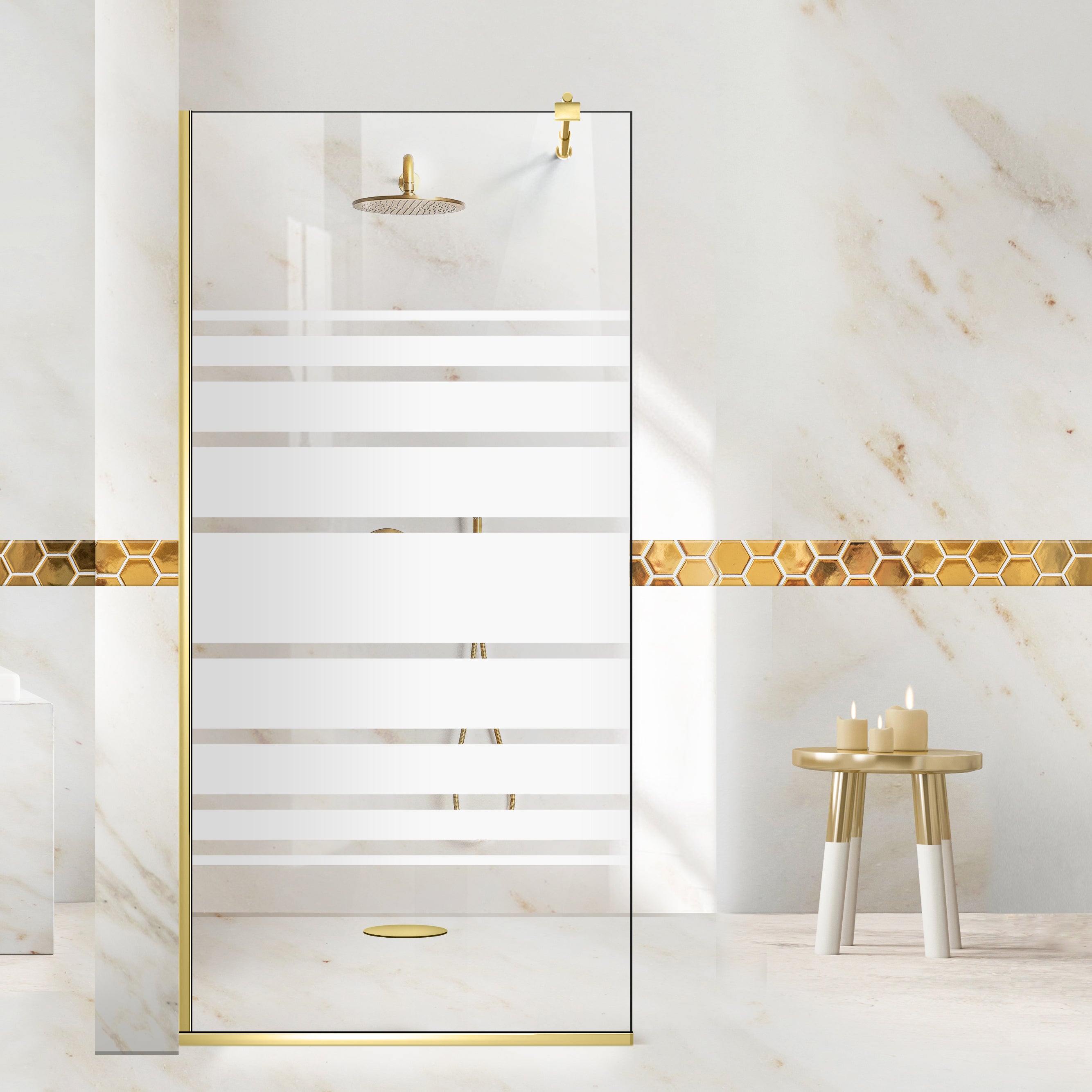 Shower Screens Walk-in, Black Shower Wall, #Clear #Crystal Clear