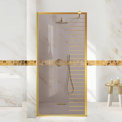 Shower Screens Walk-in, Shower Wall Gold, #Bronze #Bronze