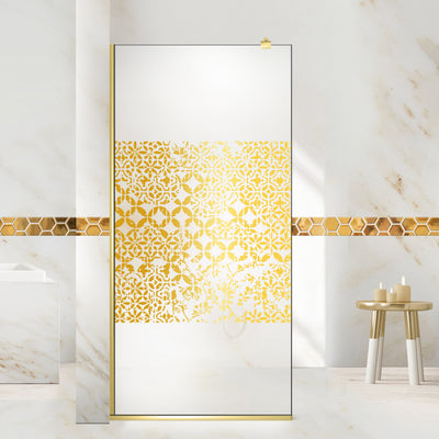 Shower Screens Walk-in, Shower Wall Gold, #Satiné #Matt