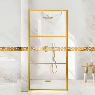 Shower Screens Walk-in, Black Shower Wall, #Clear #Crystal Clear