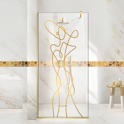 Shower Screens Walk-in, Black Shower Wall, #Clear #Crystal Clear